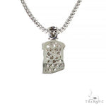 .925 Silver Diamond Jesus Pendant With Franco Set 67423 - Image 3