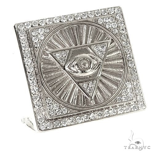 .925 Silver Diamond Pyramid Evil Eye TraxNYC  Ring 66461 - Image 1