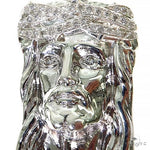 .925 Silver Diamond Small Jesus Pendant 67434 - Image 3