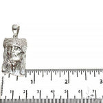 .925 Silver Diamond Small Jesus Pendant 67434 - Image 6