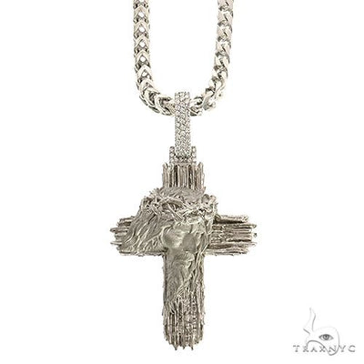 .925 Silver Divine Visage Cross Pendant Collection 69806 - Image 1