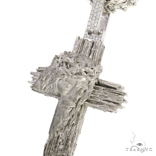925 Silver Divine Visage Cross Pendant Collection 69806 | TraxNYC