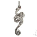 .925 Silver Fully 3D Dragon Pendant 66460 - Image 1