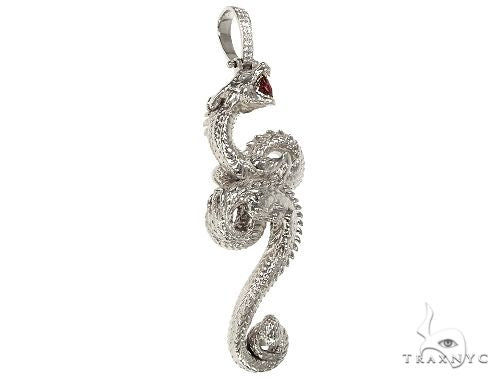 .925 Silver Fully 3D Dragon Pendant, photo 2 of 5