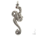 .925 Silver Fully 3D Dragon Pendant 66460 - Image 3