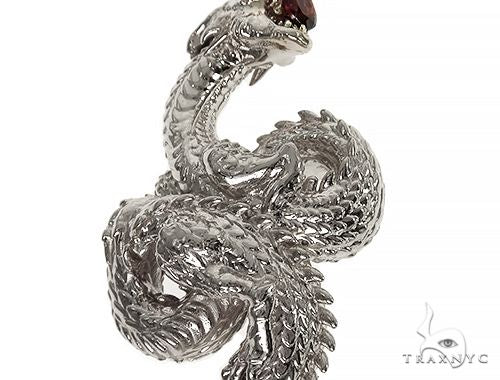 .925 Silver Fully 3D Dragon Pendant, photo 4 of 5
