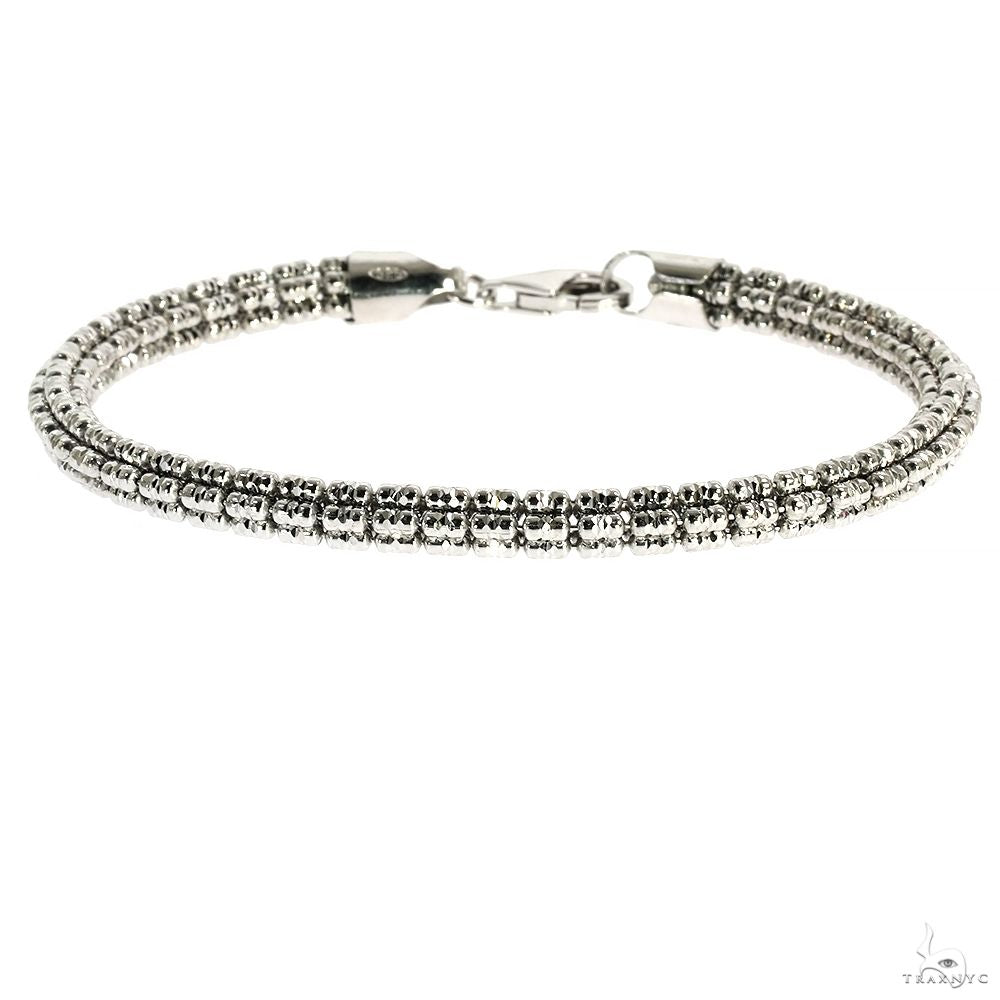 925 Silver Iced Link Bracelet 5mm 7.5 Inches 70105 – TraxNYC
