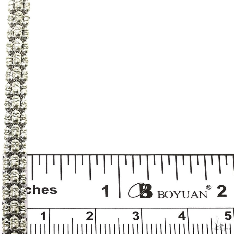 .925 Silver Iced Link Bracelet 5mm 7.5 Inches, photo 3 of 5