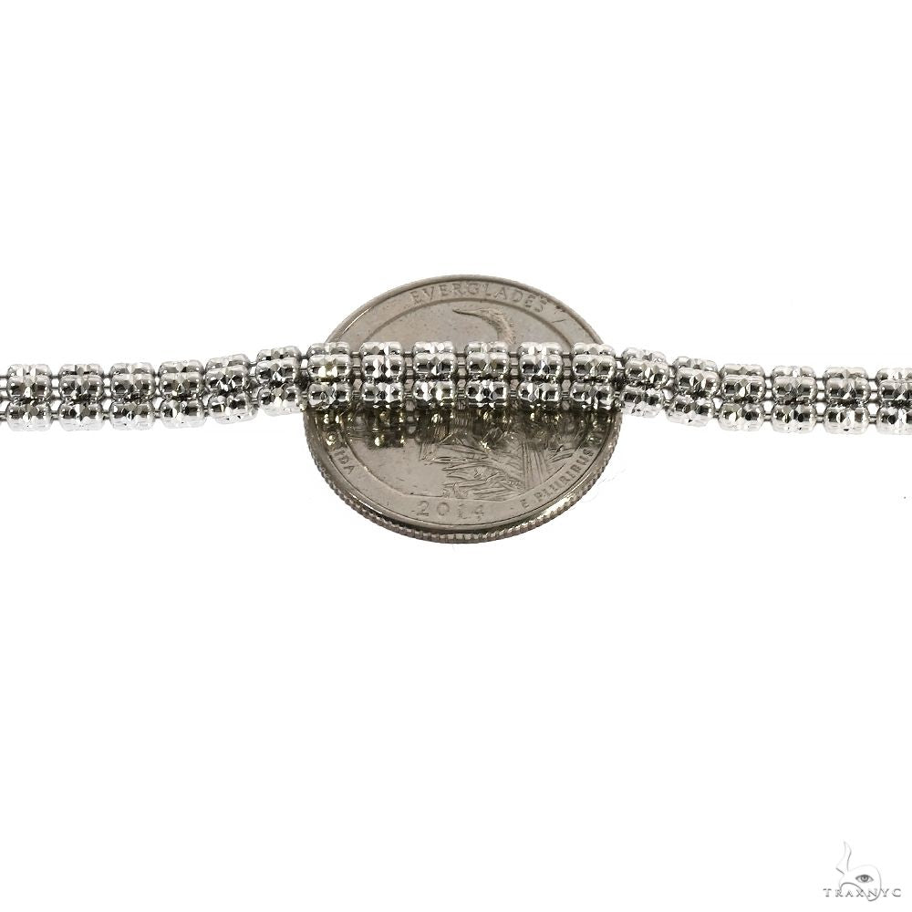 925 Silver Iced Link Bracelet 5mm 7.5 Inches 70105 | TraxNYC