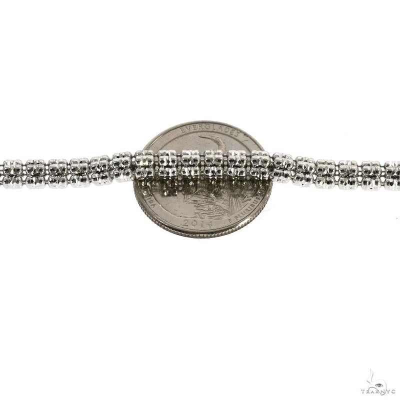 .925 Silver Iced Link Bracelet 5mm 7.5 Inches, photo 4 of 5