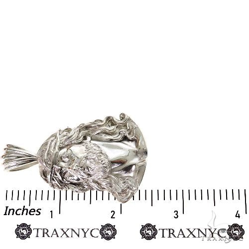 .925 Silver Jesus Pendant Large 69906 - Image 6