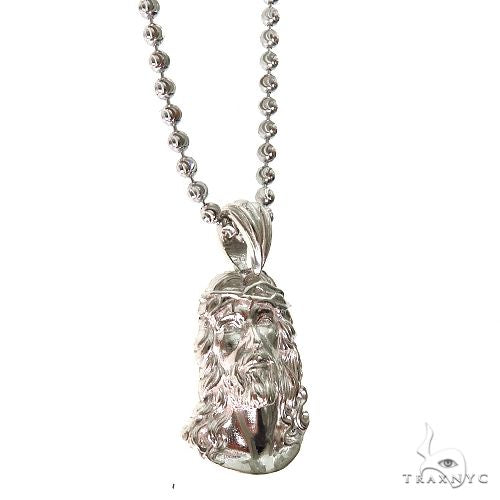 925 Silver Jesus Pendant Set 69930 | TraxNYC
