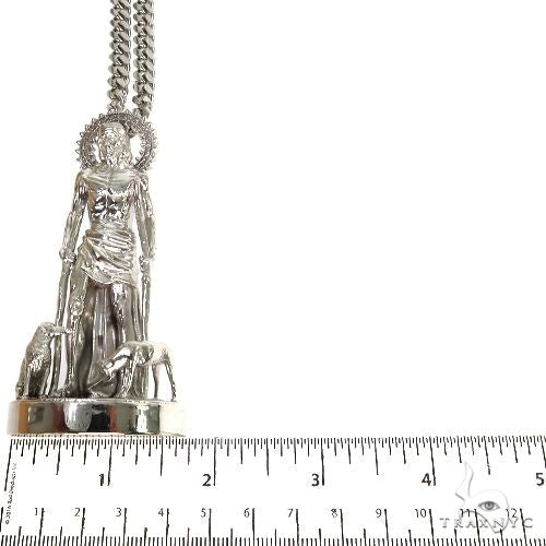 .925 Silver Large  St. Lazarus Cuban Chain Set, photo 5 of 8