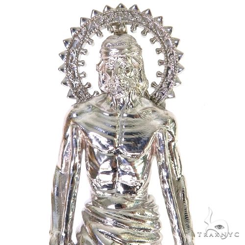 .925 Silver Large St. Lazarus Pendant, photo 3 of 6