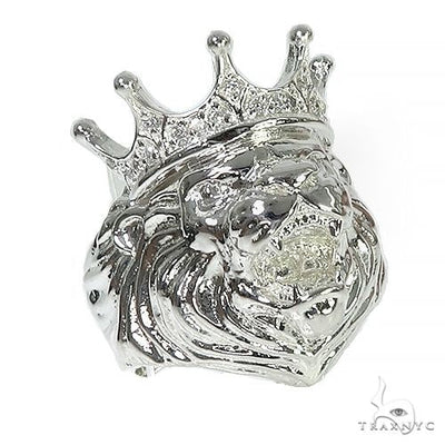 .925 Silver Lion King Diamond Ring 66462 - Image 1