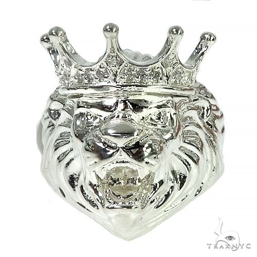 .925 Silver Lion King Diamond Ring, photo 2 of 7