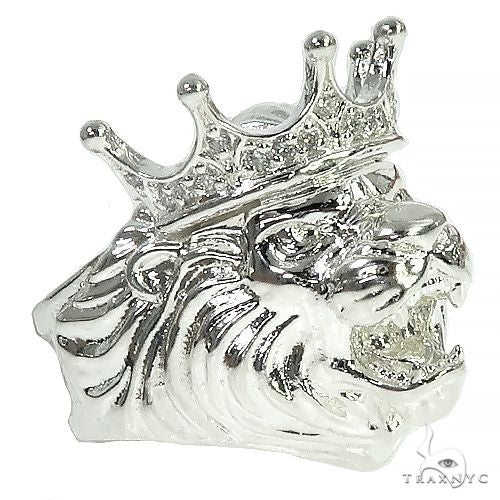.925 Silver Lion King Diamond Ring, photo 3 of 7