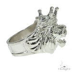 .925 Silver Lion King Diamond Ring 66462 - Image 4