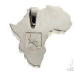 .925 Silver Medium African Lion Face Pendant 66467 66468 - Image 3