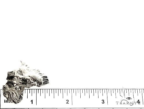 .925 Silver Medium African Lion Face Pendant 66467 66468 - Image 5