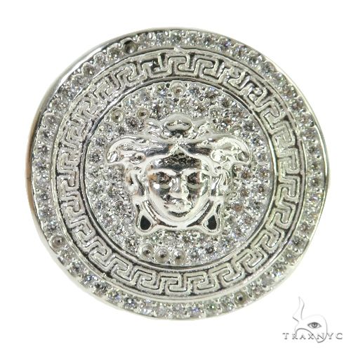 .925 Silver Medusa Diamond Ring, photo 2 of 5