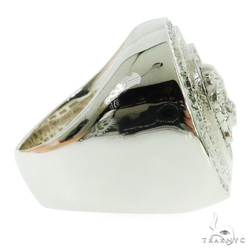 .925 Silver Medusa Diamond Ring, photo 3 of 5