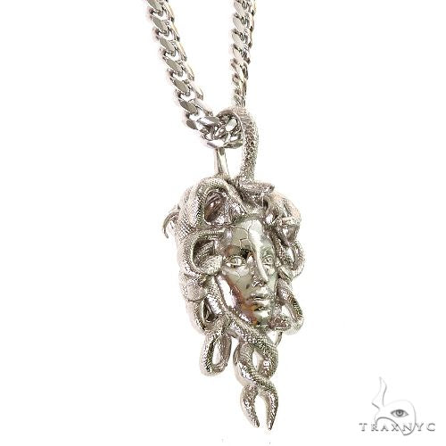 .925 Silver Medusa Pendant Set 69582 - Image 2