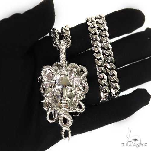 .925 Silver Medusa Pendant Set, photo 9 of 9