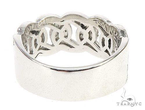 .925 Silver Miami Cuban Link Diamond Ring, photo 4 of 6