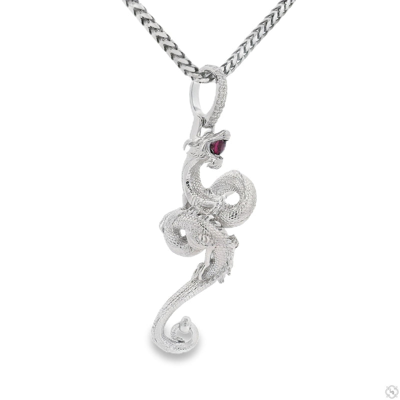 .925 Silver Mini 3D Dragon Pendant Set 70184 - Image 1