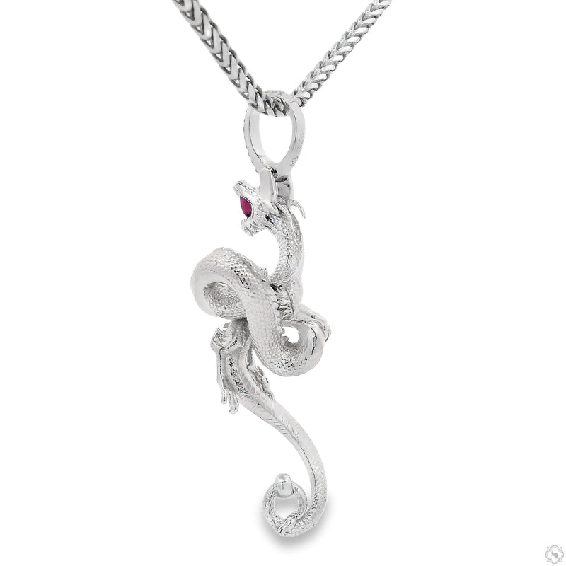 .925 Silver Mini 3D Dragon Pendant Set 70184 - Image 4