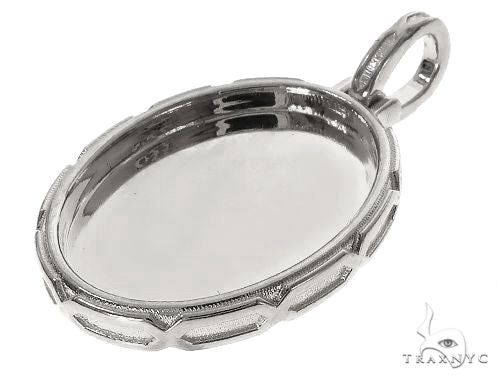 .925 Silver Oval Special Edition Photo Pendant Engraved Frame, photo 4 of 4
