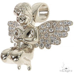 .925 Silver Praying Angel Diamond Pendant 68832 - Image 3