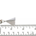 .925 Silver Pyramid Diamond Pendant Set With Miami Cuban Chain 67425 - Image 6