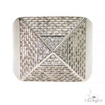 .925 Silver Pyramid Diamond Ring 67419 - Image 2
