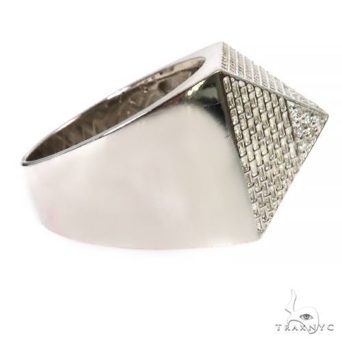 .925 Silver Pyramid Diamond Ring 67419 - Image 3