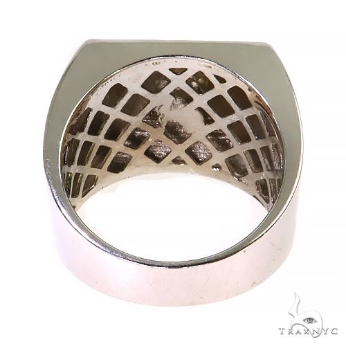 .925 Silver Pyramid Diamond Ring 67419 - Image 5