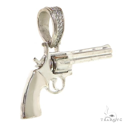 .925 Silver Revolver Pendant, photo 2 of 6