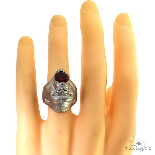 .925 Silver Rhodolite Gorilla Ring 68946 - Image 6