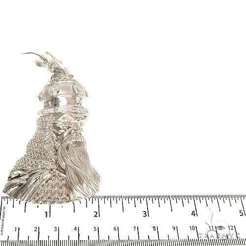 .925 Silver Skanderbeg Albanian Military Commander Pendant 67432 - Image 5