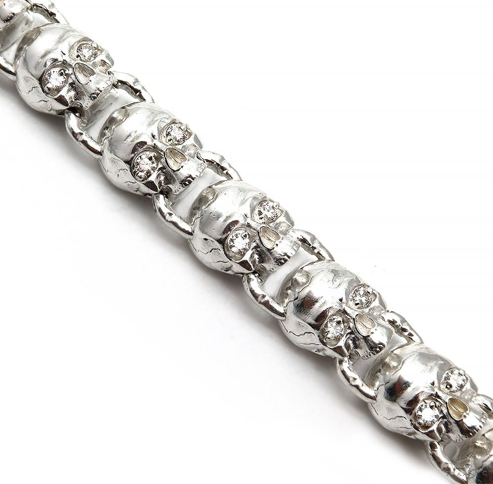 ★純銀★　SILVER925 シルバー　スクラップ約103㌘　すべて刻印あります 925 Silver LAB Skull Bracelet 69757 | TraxNYC