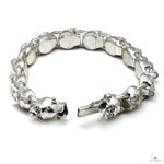 .925 Silver Skull Bracelet 70285 - Image 2