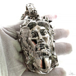 .925 Silver Spikes Crown Jesus Head Pendant Set 70033 - Image 10