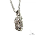 .925 Silver Spikes Crown Jesus Head Pendant Set Mini 69156 - Image 2