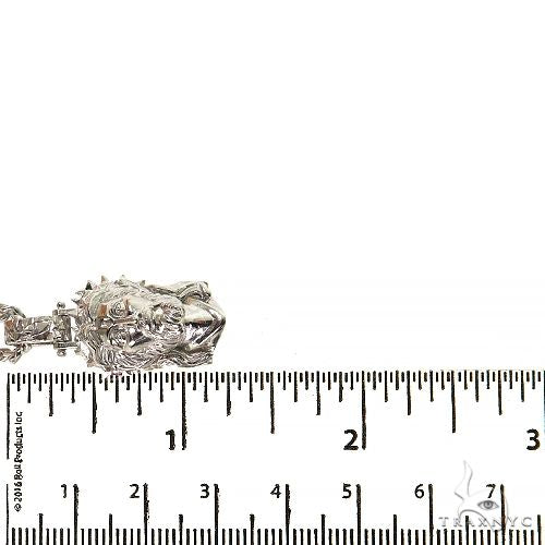 Mini .925 Silver Small Spikes Crown Jesus Head Pendant [Cuban Set], photo 7 of 7
