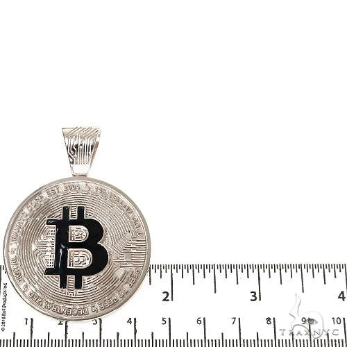 .925 Silver TraxNYC Spinning Bitcoin Pendant, photo 7 of 8