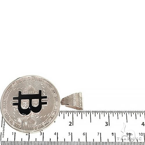 .925 Silver TraxNYC Spinning Bitcoin Pendant, photo 8 of 8