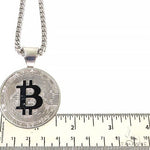 .925 Silver TraxNYC Spinning Bitcoin Pendant With Franco Chain Set 67384 - Image 7