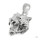 .925 Silver Tiger Head Pendant Small 70737 - Image 2
