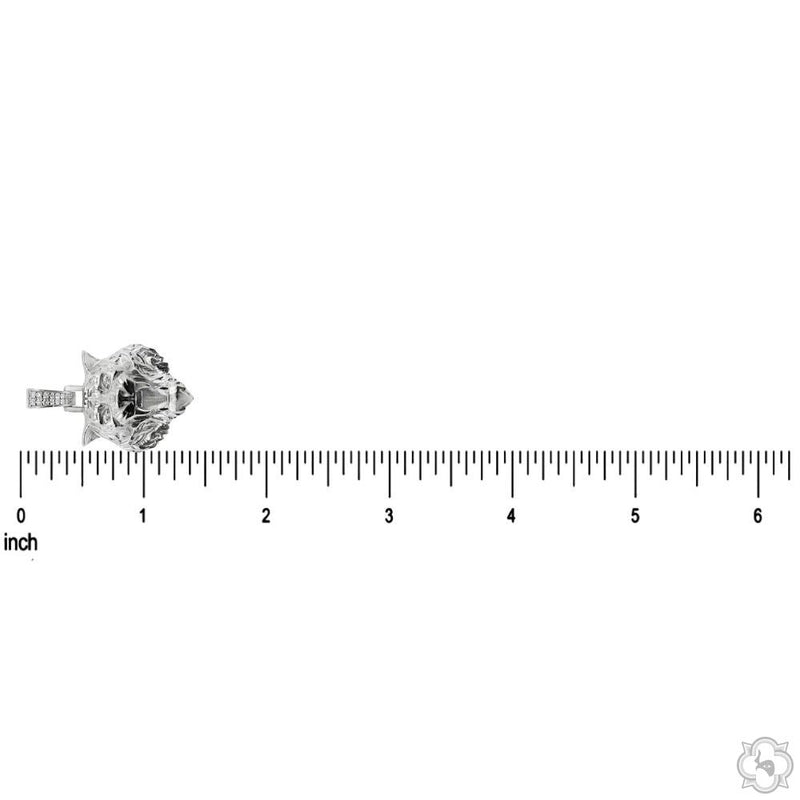 .925 Silver Tiger Head Pendant Small 70737 - Image 6